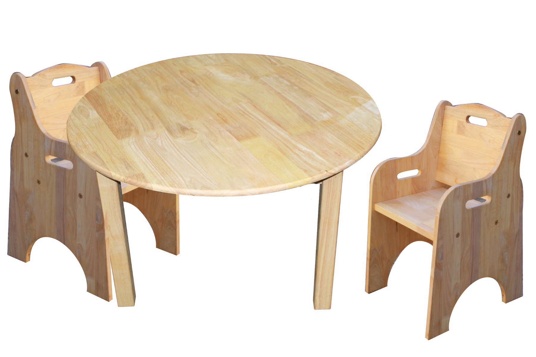128-089_3 Medium round table and 2 toddler chairs - Image 1