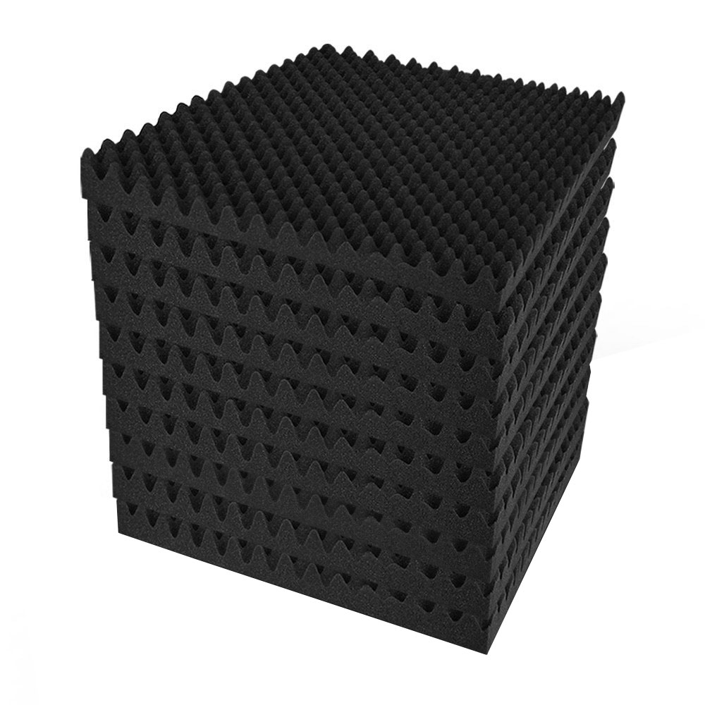 AFB-EGG-40-14988-00 Alpha Acoustic Foam 40pcs 50x50x5cm Sound Absorption Proofing Panels Eggshell - Image 1
