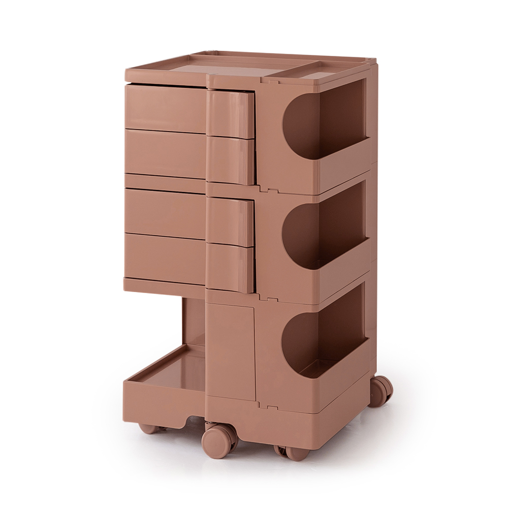 AI-PP-TROLLEY-L-PK-00 ArtissIn Storage Trolley Bedside Table 5 Tier Cart Boby Replica Pink - Image 1
