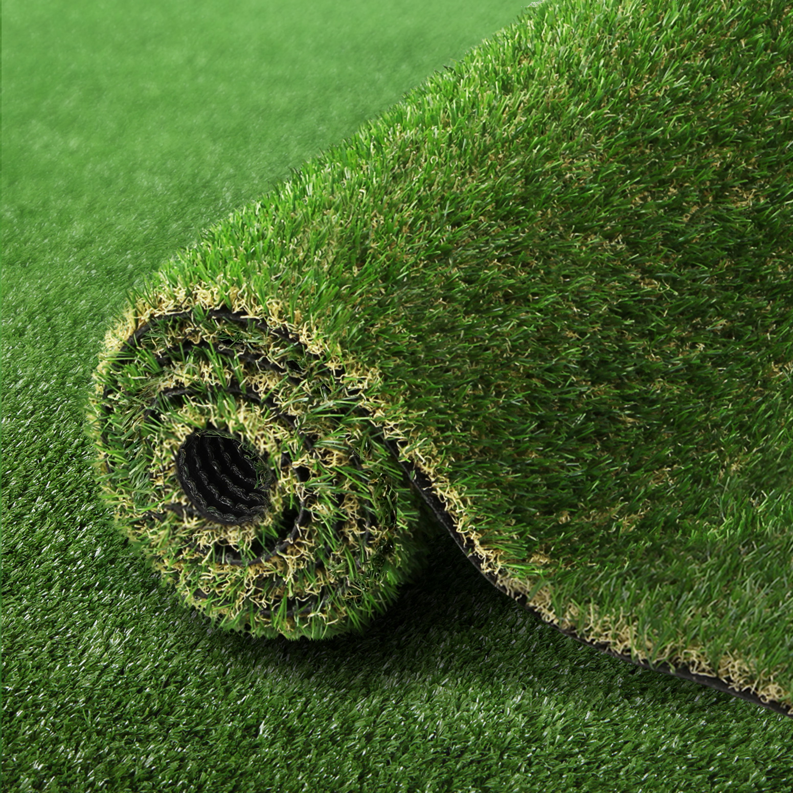 AR-GRASS-SILK-30-605-BK-172474-06 Prime Turf Artificial Grass 30mm 2mx5m 30SQM Synthetic Fake Lawn Turf Plastic Plant 4-coloured - Image 1