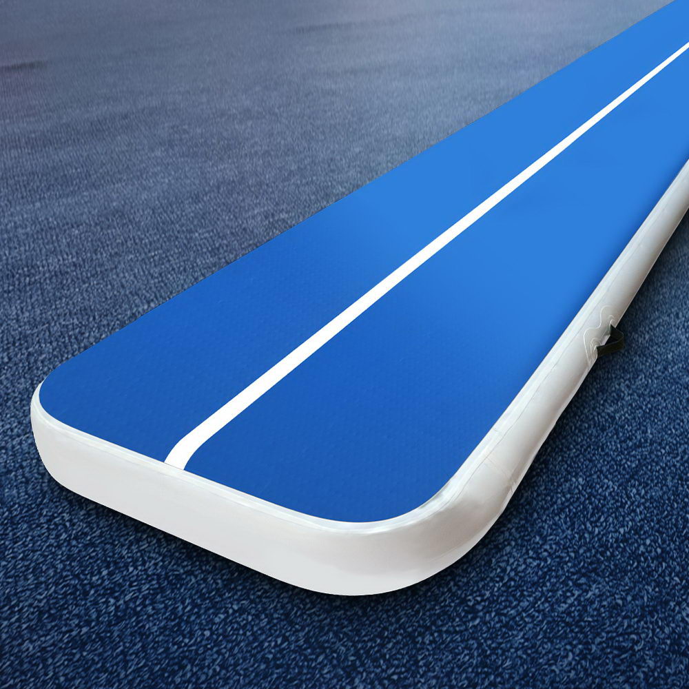 ATM-5-1-02M-BL-202502281202-00 5m x 1m Inflatable Air Track Mat 20cm Thick Gymnastic Tumbling Blue And White - Image 1