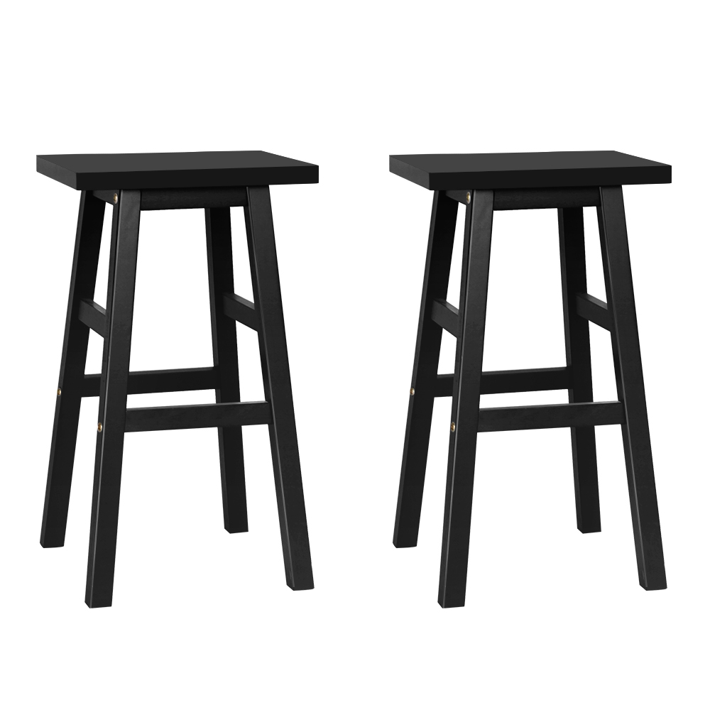 BA-G-7031-BKX2-202502282048-07 Artiss Bar Stools Kitchen Counter Stools Wooden Chairs Black x2 - Image 1