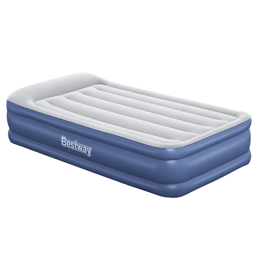 BW-BED-D-67628-13949-00 Bestway Air Mattress Inflatable Bed 46cm Airbed Single Blue - Image 1