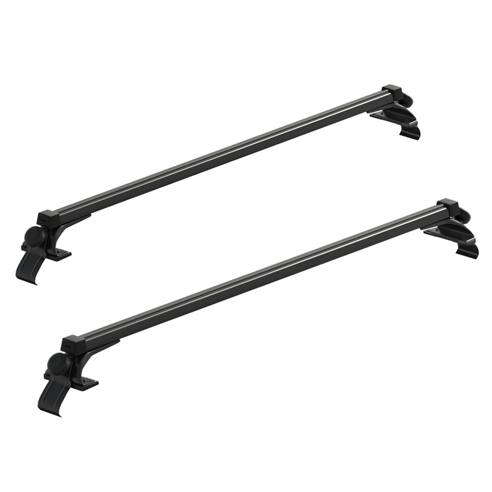 CAR-RFBAR-5702-135-BK-98145-00 Universal Car Roof Racks Pod Aluminium Cross Bars Brackets 145cm Black - Image 1