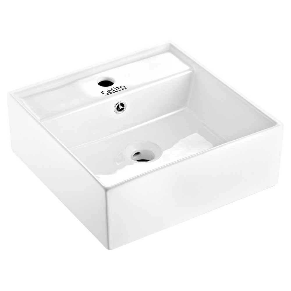 CB-082-WH-00 Cefito Bathroom Basin Ceramic Vanity Sink Hand Wash Bowl 41x41cm - Image 1