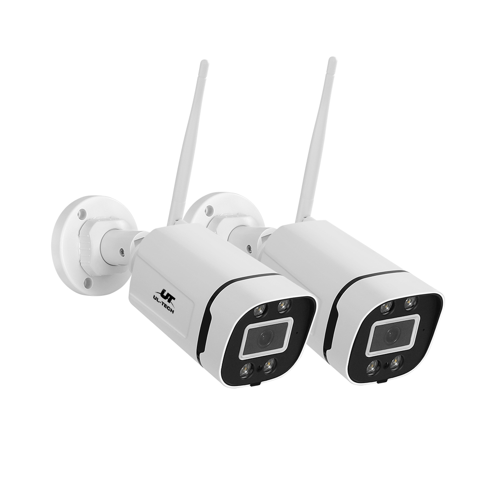 CCTV-CAM-WF-P4-X2-61513-00 UL-tech Wireless CCTV 3MP 2 Cameras Square - Image 1