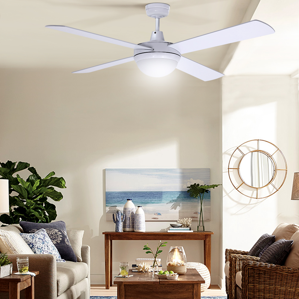 CF-RC-52-WH-202502281650-00 Devanti 52'' Ceiling Fan AC Motor w/Light w/Remote - White - Image 1