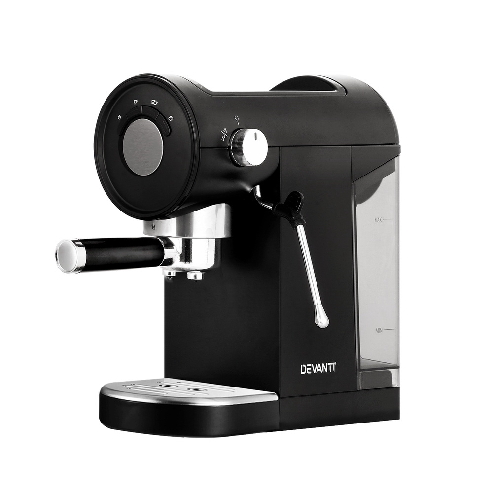 CM-01-BK-161826-00 Devanti 20 Bar Coffee Machine Espresso Cafe Maker Black - Image 1