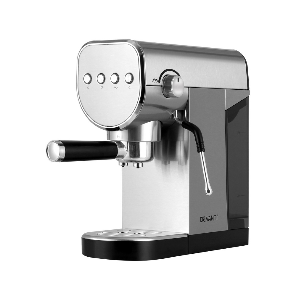 CM-03-SS-64855-00 Devanti 20 Bar Coffee Machine Espresso Cafe Maker - Image 1
