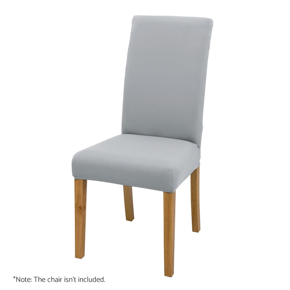 DCOVER-SPAN-6PC-GY-183779-00 Artiss Dining Chair Covers 6x Slipcovers Spandex Stretch Banquet Wedding Grey - Image 1