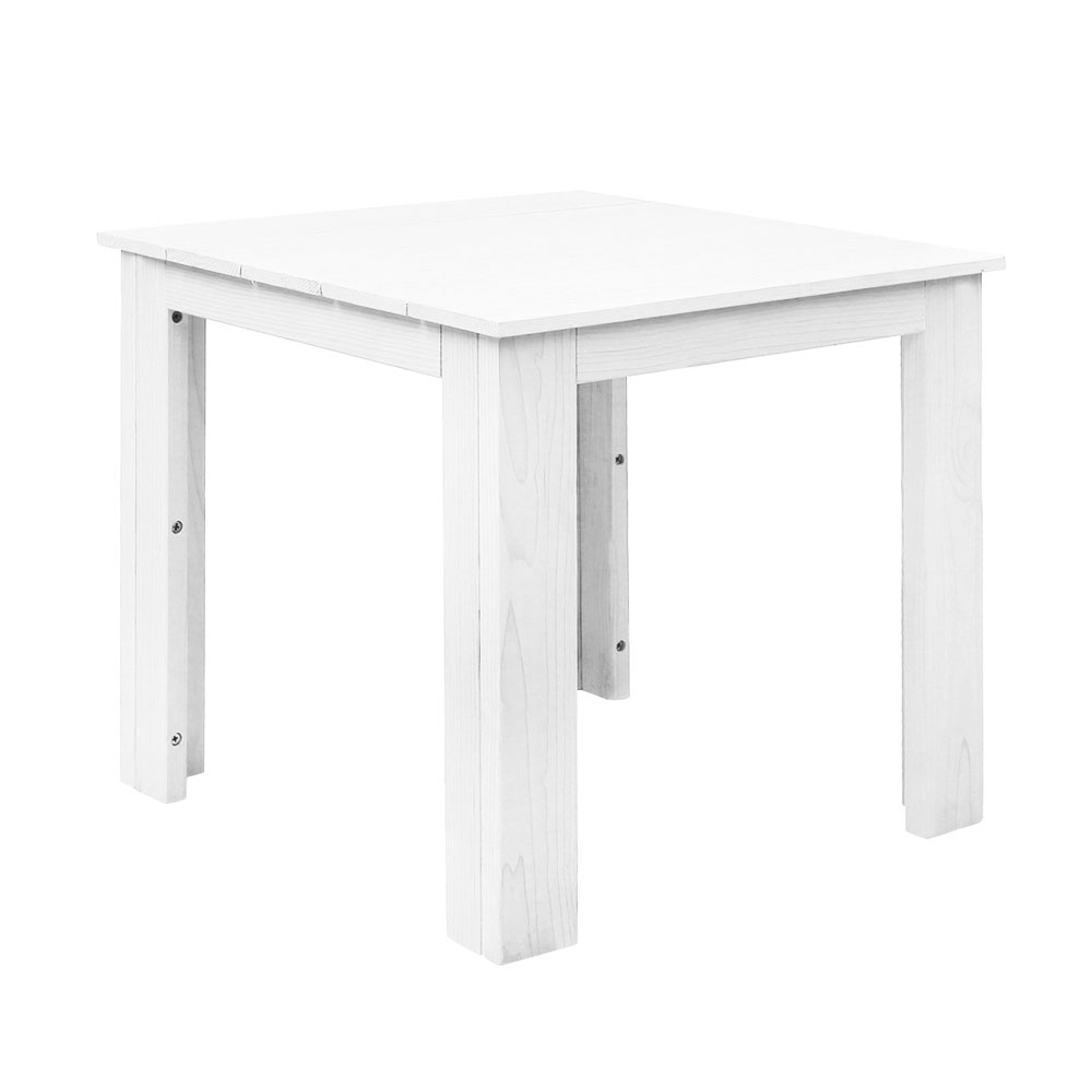 FF-BEACH-DESK-WH-00 Gardeon Coffee Side Table Wooden Desk Outdoor Furniture Camping Garden White - Image 1