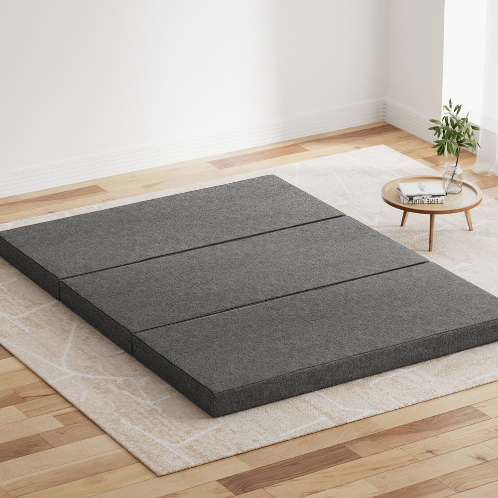 FOAM-MFM-TRIO-GY-Q-83367-06 Giselle Bedding Foldable Mattress Folding Foam Queen Grey - Image 1