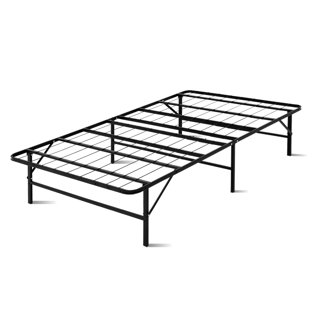 FOLD-D-KS-BK-00 Artiss Folding Bed Frame Metal Base - King Single - Image 1