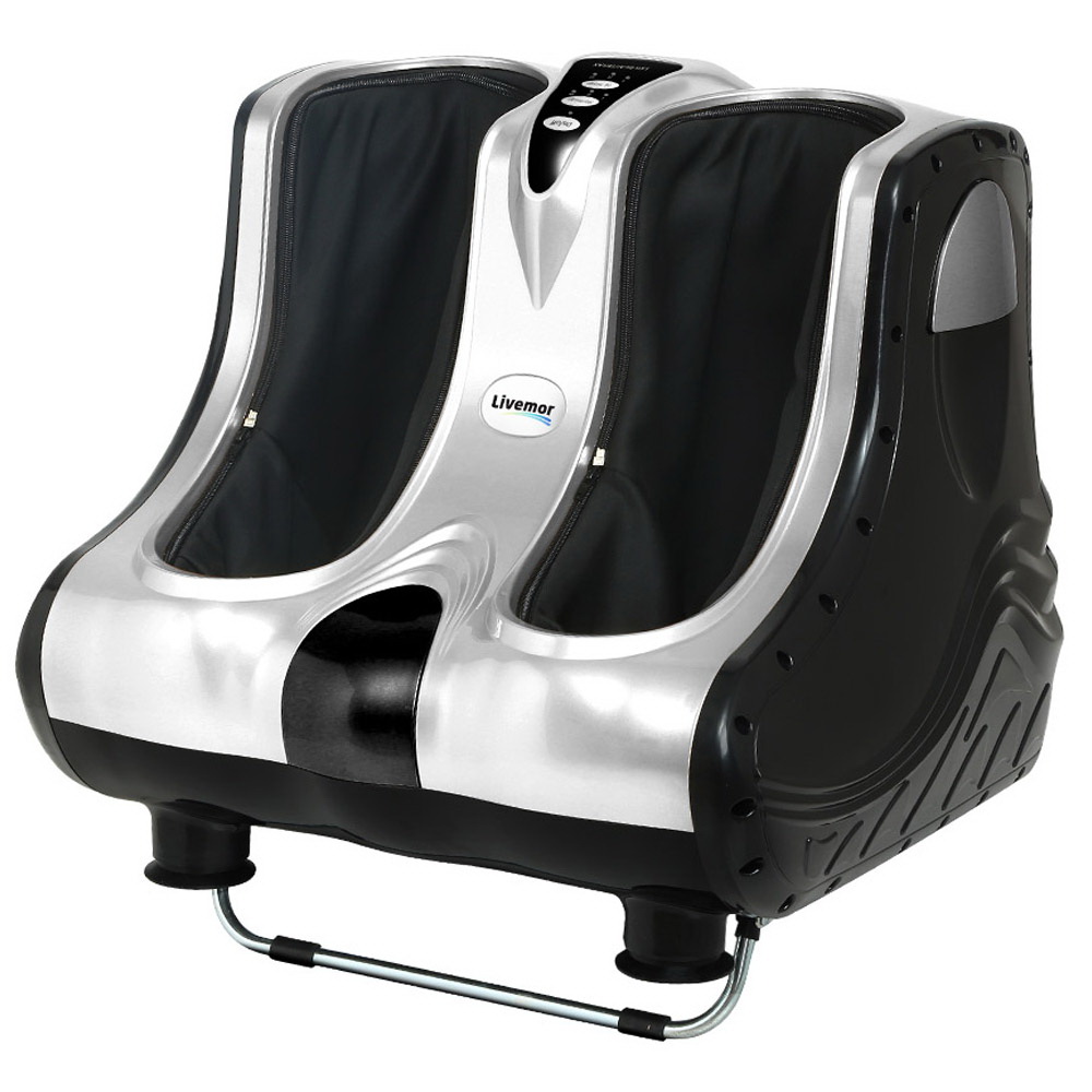 FOOT-MASSAGE-LF03-SI-00 Livemor Foot Massager Massagers Shiatsu Electric Roller Ankle Calf Leg Kneading Silver - Image 1