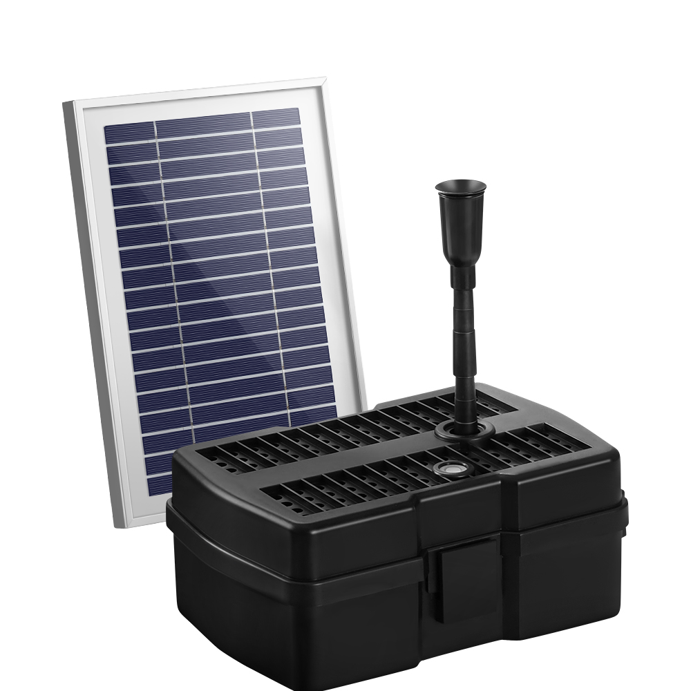 FOUNT-POND-B-500-BOX-00 Gardeon Solar Pond Pump with Filter Box 4.6FT - Image 1