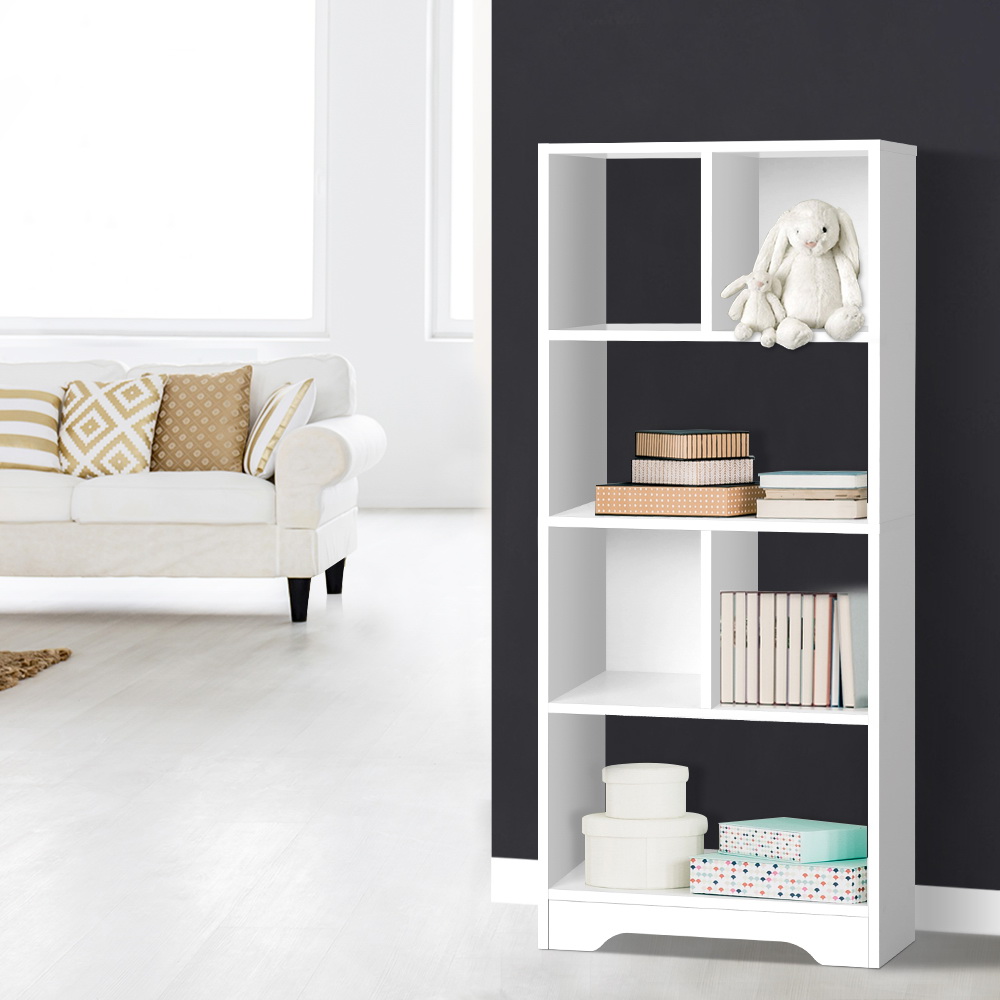 FURNI-E-MORE-01-WH-18957-08 Artiss Bookshelf 6 Tiers - ANA White - Image 1