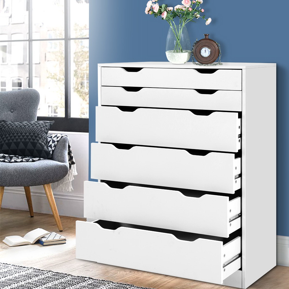 FURNI-G-DT-4D2-WH-AB-18035-08 Artiss 6 Chest of Drawers - MYLA White - Image 1