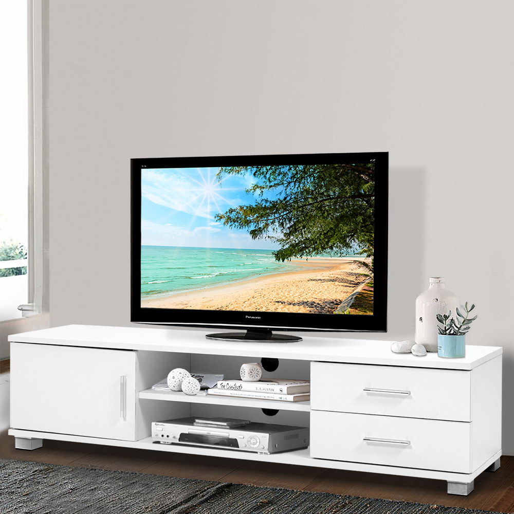 FURNI-L-TV120A-WH-18158-07 Artiss Entertainment Unit TV Cabinet 120cm White Dylan - Image 1