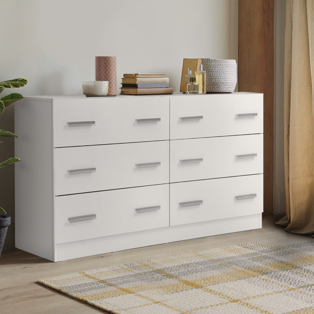 FURNI-N-CDR-01-WH-AB-18578-06 Artiss 6 Chest of Drawers - VEDA White - Image 1