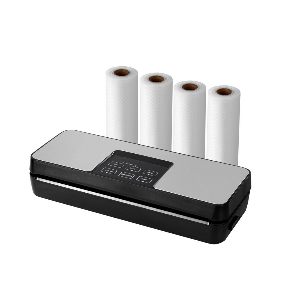 FVS-30-BAG-15X2-174924-00 Devanti Food Vacuum Sealer Machine Auto Seal Cutter 5 Modes Storage Bags 4 Rolls - Image 1