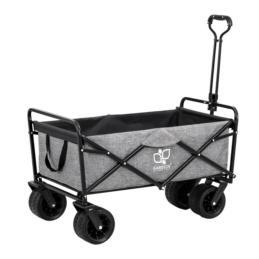 GCT-FABRIC-NET-120KG-GY-186687-00 Gardeon Garden Cart with Cargo Net Grey - Image 1
