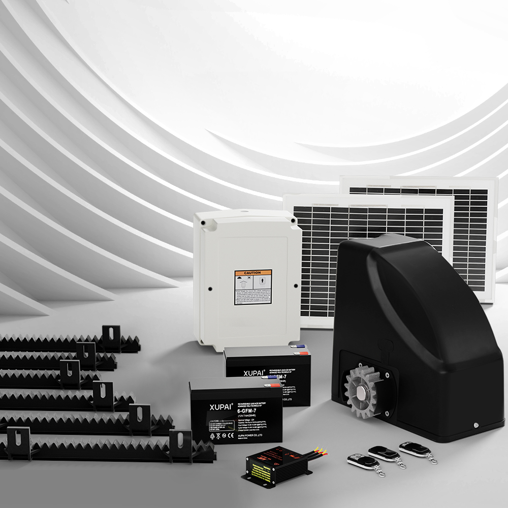 GO-SLIDE-M01-20W-RAILX3-95247-06 Automatic Sliding Gate Opener Kit 20W Solar 6M 600KG - Image 1