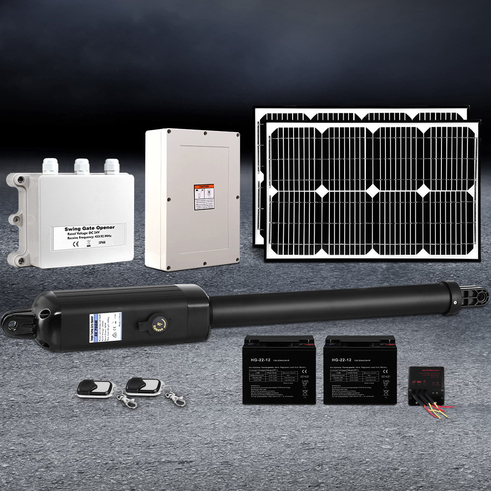 GO-SWING-EK700M-40W-SOLAR-202502281942-00 Single Swing Gate Opener 600KG 40W Solar Panel - Image 1