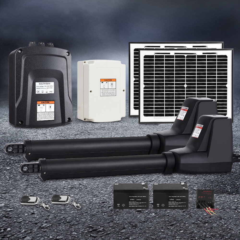 GO-SWING-LM2D-20W-SOLAR-202502281942-00 Dual Swing Gate Opener 800KG 20W Solar Panel - Image 1