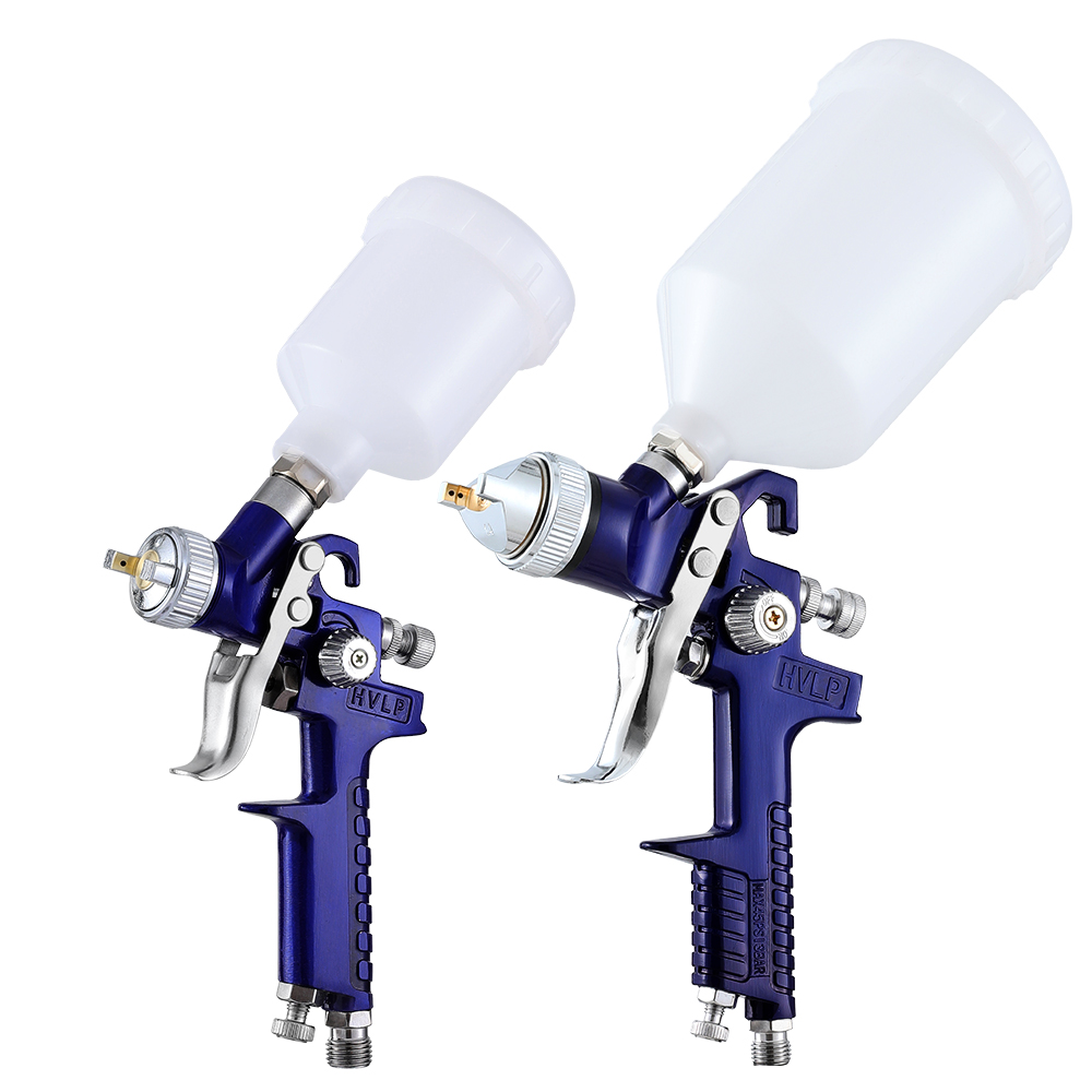 GSG-2SG-BOX-BL-190342-00 Giantz 2PC HVLP Spray Gun Paint Gun Gravity Feed 0.8mm 1.4,mm Nozzles Included - Image 1