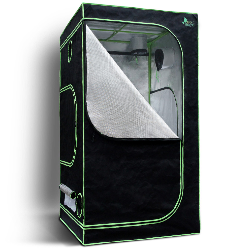 GT-D-100X100X200-00 Green Fingers Grow Tent 100x100x200CM Hydroponics Kit Indoor Plant Room System - Image 1
