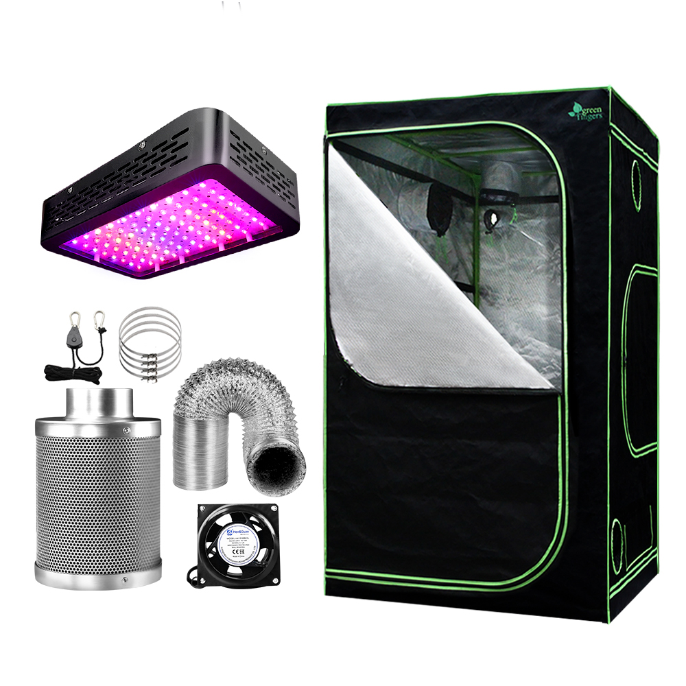 GT-TLK-90X90X180-1000-6IN-00 Green Fingers Grow Tent Light Kit 90x90x180CM 1000W LED 6" Vent Fan,Green Fingers Grow Tent Light Kit LED 1000W Full Spectrum 6" Vent 90x90x180CM - Image 1