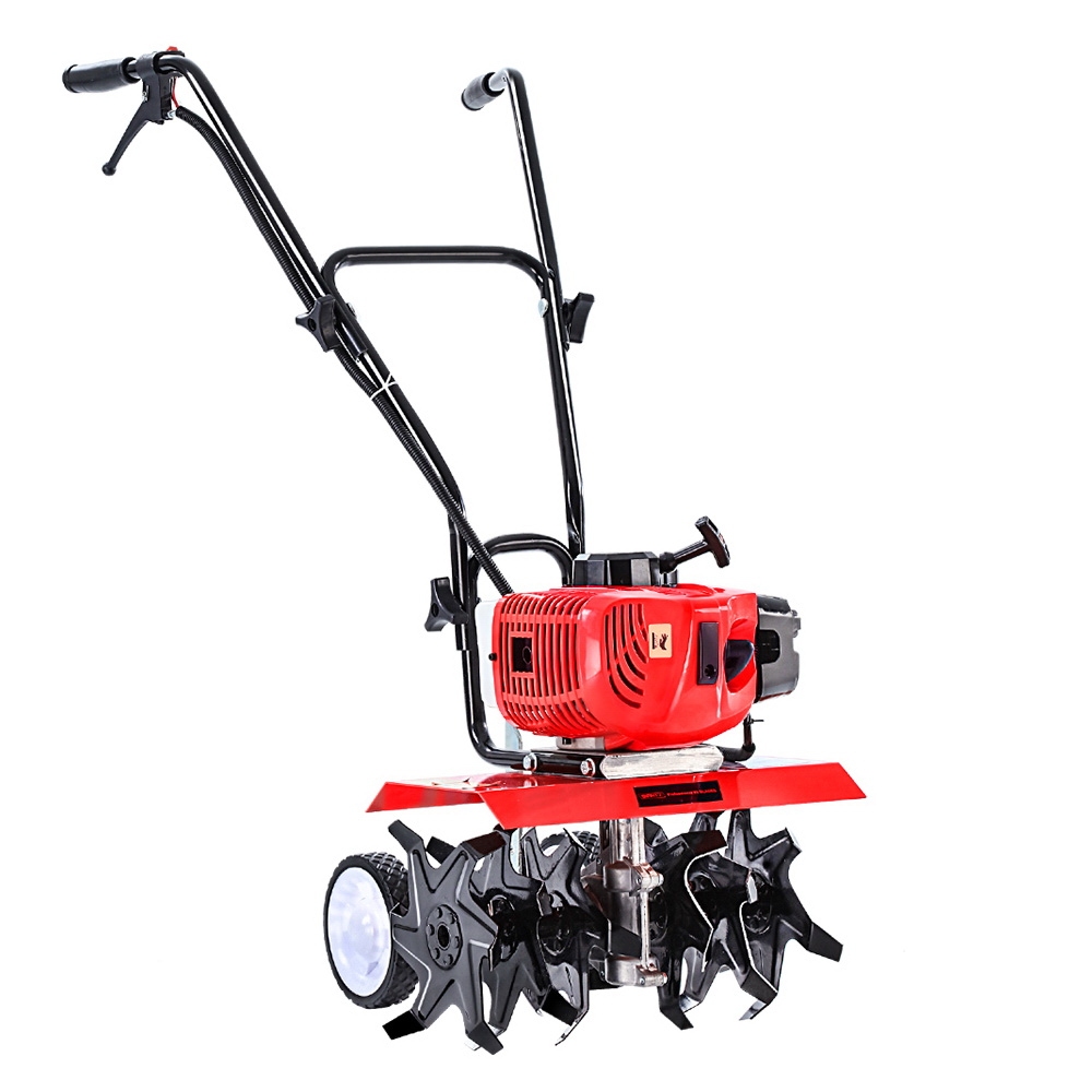 GTC-ET-6B-OG-00 Giantz 88CC Tiller Rototiller Garden Cultivator 6 Blades Soil Power Rotary Hoe - Image 1
