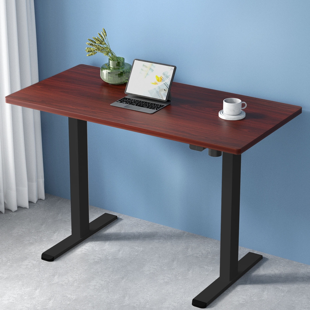 HASD-114G-BKDF-WADB-120-61840-06 Artiss Standing Desk Motorised Walnut 120CM - Image 1
