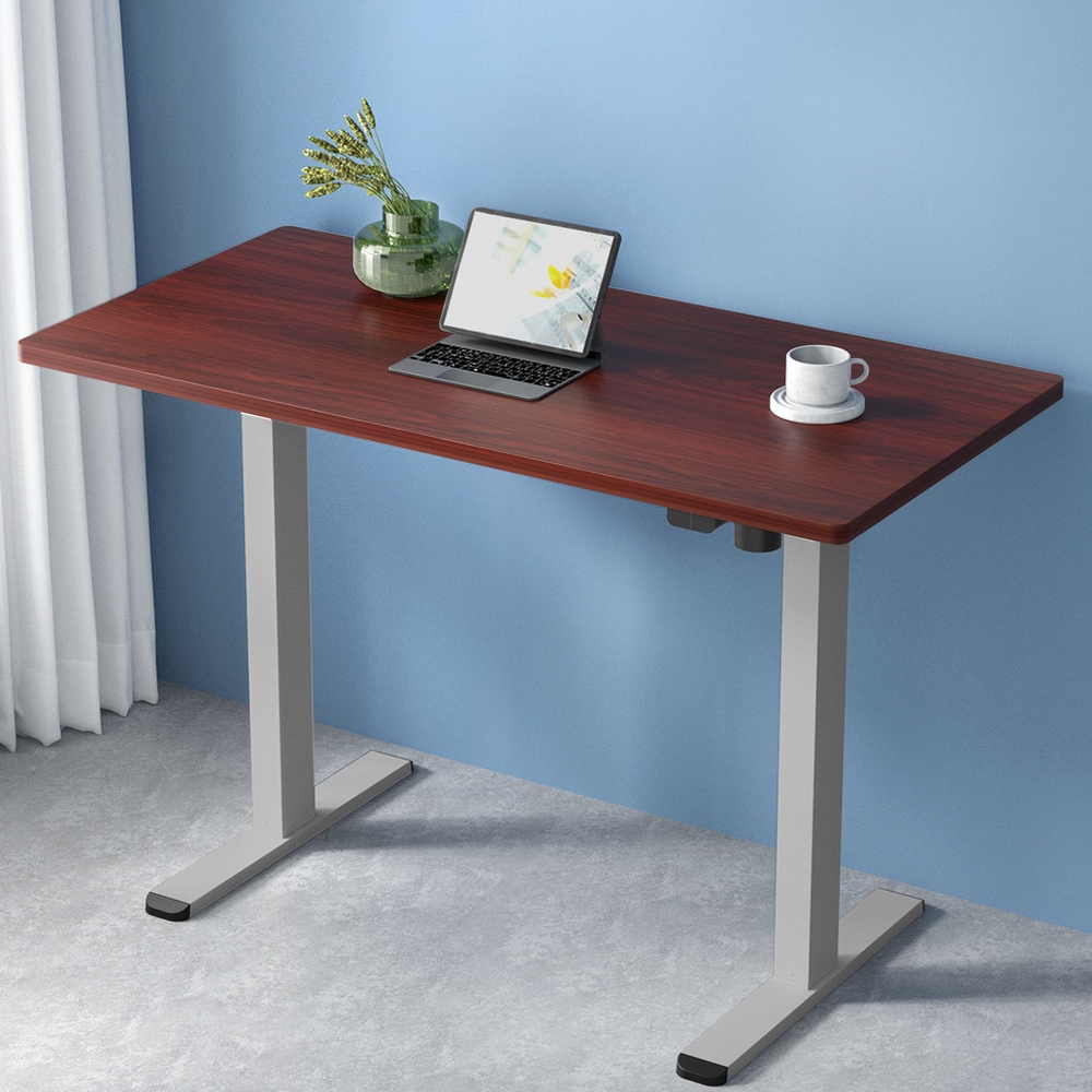 HASD-114G-GYDF-WADB-140-61860-06 Artiss Standing Desk Motorised 140CM Walnut - Image 1