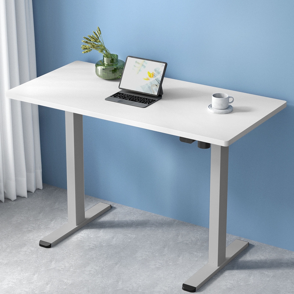 HASD-114G-GYDF-WHDB-120-61849-06 Artiss Standing Desk Motorised 120CM White - Image 1