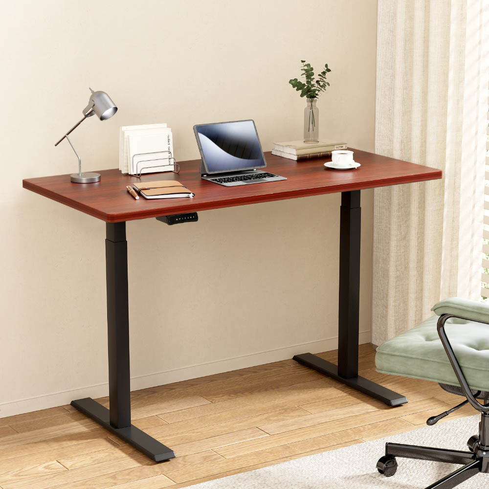 HASD-268-BKDF-WADB-140-202502281044-00 Artiss Standing Desk Motorised Dual Motor Walnut 140CM - Image 1