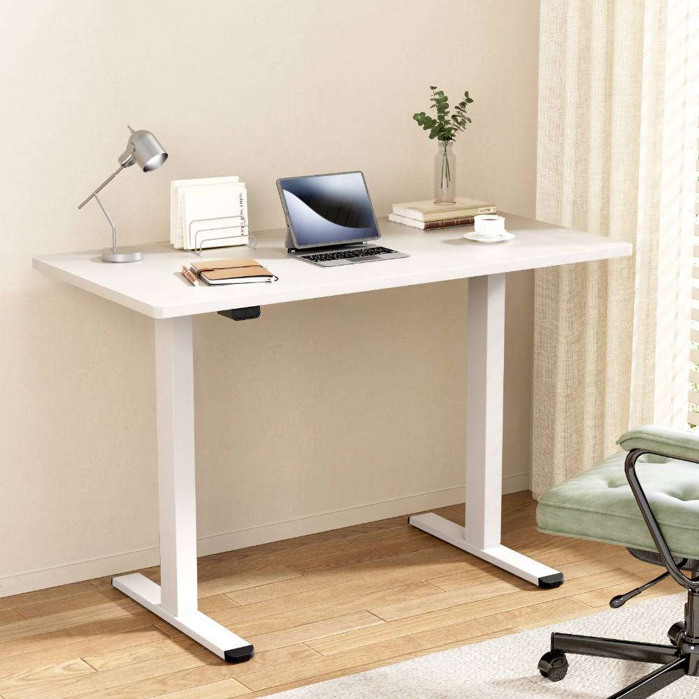 HASD-268-WHDF-WHDB-120-202502281046-00 Artiss Standing Desk Motorised Dual Motor 120CM White - Image 1