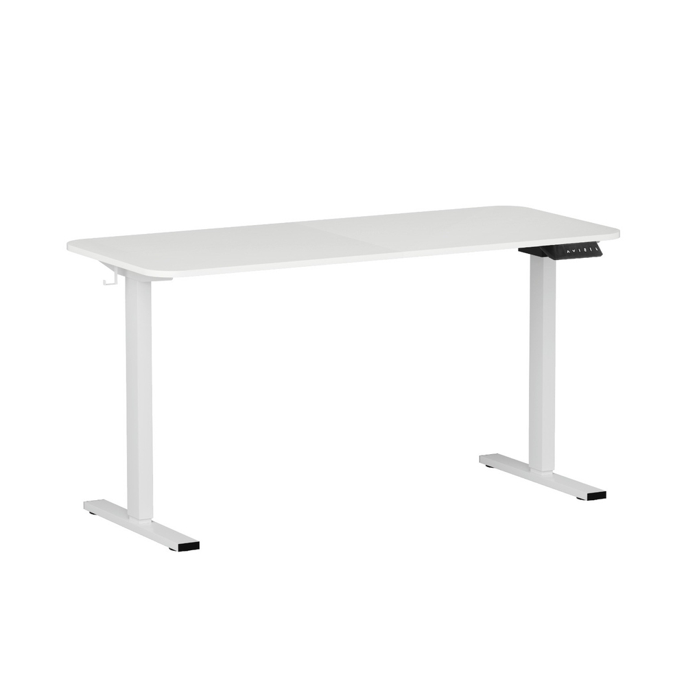 HASD-ET156E-WH-202507021522-00 Artiss Electric Standing Desk 140cm Adjustable Height Motorised Home Office Desk White - Image 1
