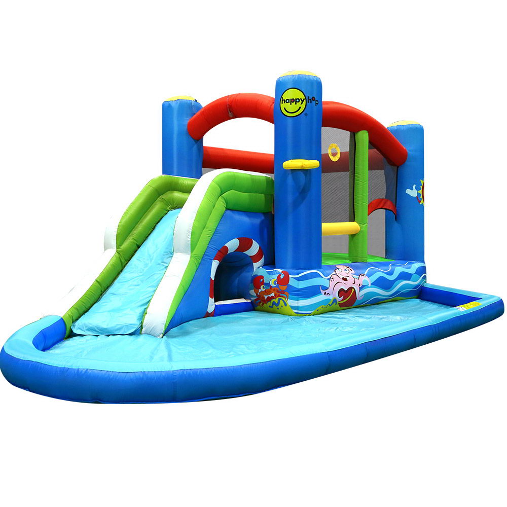 IOT-HH-9381-MC-18124-00 Happy Hop Inflatable Water Slide Jumping Trampoline Castle Bouncer Toy Splash - Image 1
