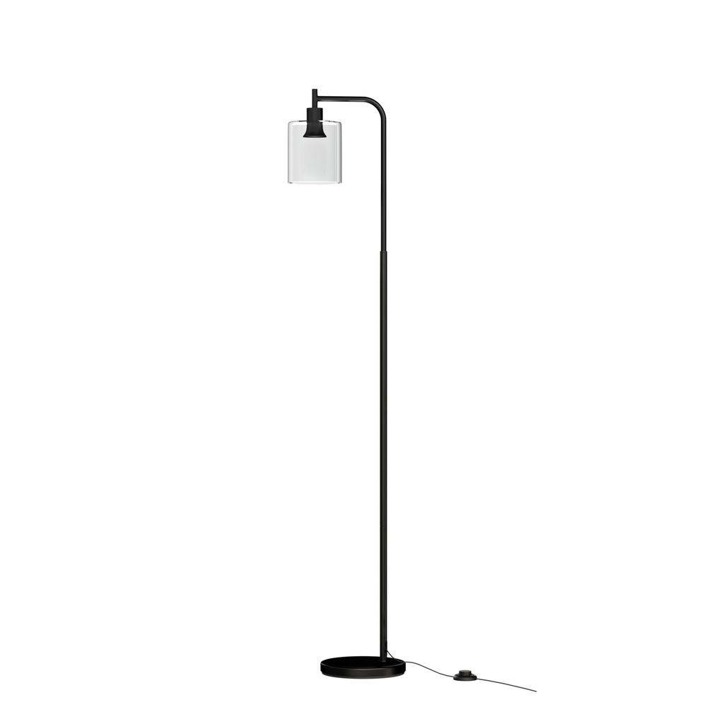 LAMP-FLOOR-SF-JF5470-194999-00 Artiss Floor Lamp Light Stand Modern Home Living Room Office Reading Glass Shade Black - Image 1