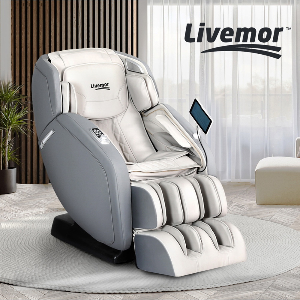 MASCHR-4D-1AIR-GRBG-96675-06 Livemor 4D Massage Chair Electric Recliner Home Massager Gary - Image 1