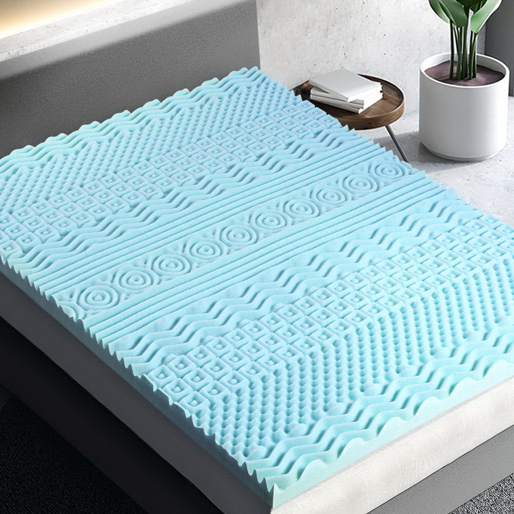 MATTRESS-TOP-11Z-8-BL-D-24646-06 Giselle Bedding Memory Foam Mattress Topper 11-Zone 8cm Double - Image 1