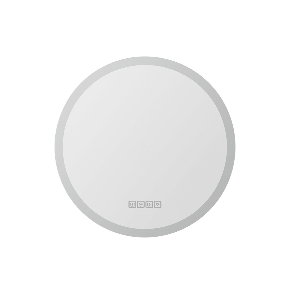 MM-E-WALL-ROU-LED-50-BT-91778-00 Embellir Bluetooth LED Wall Mirror With Light 50CM Bathroom Decor Round Mirrors - Image 1