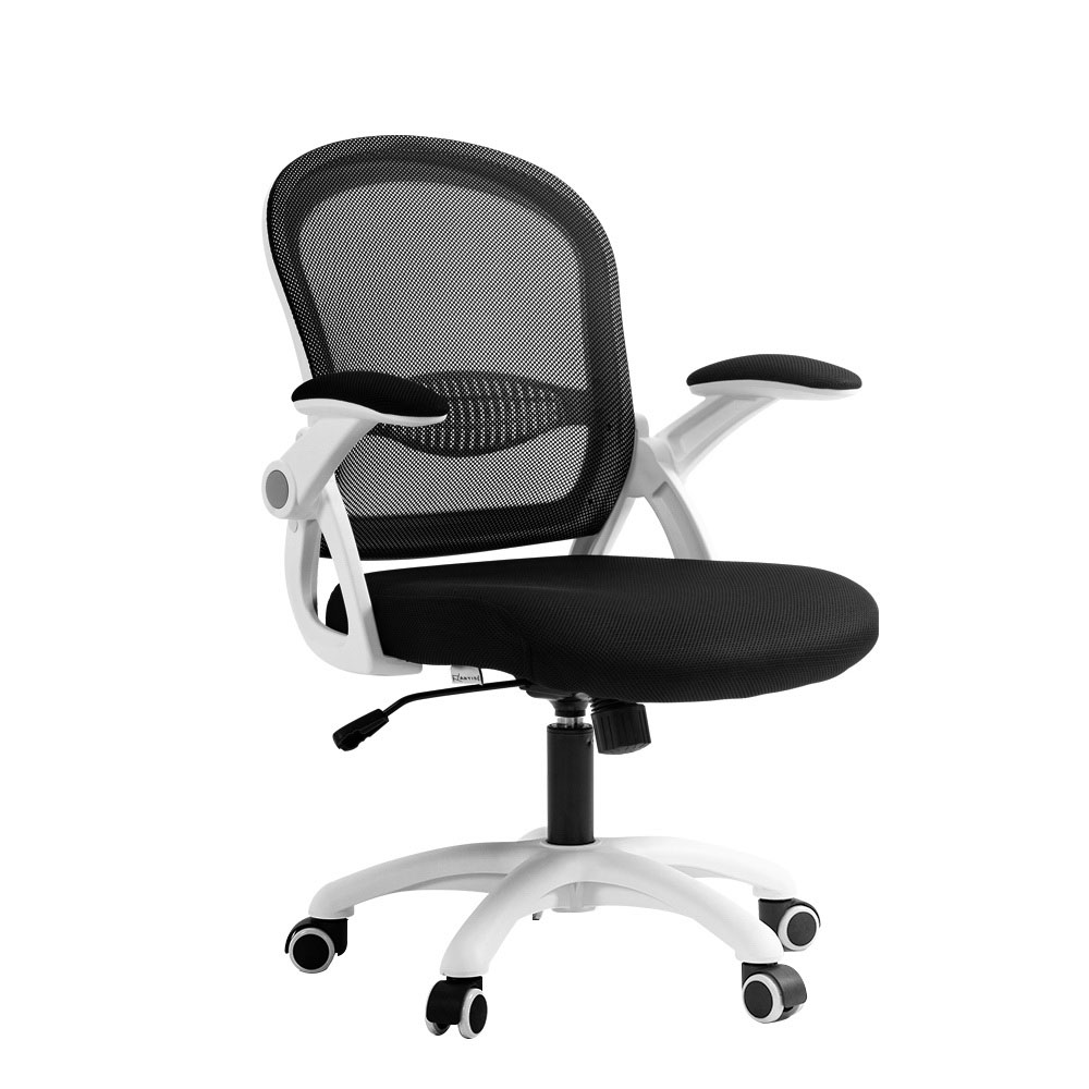 OCHAIR-G-2013-WH-BK-49355-00 Artiss Mesh Office Chair Mid Back Black - Image 1