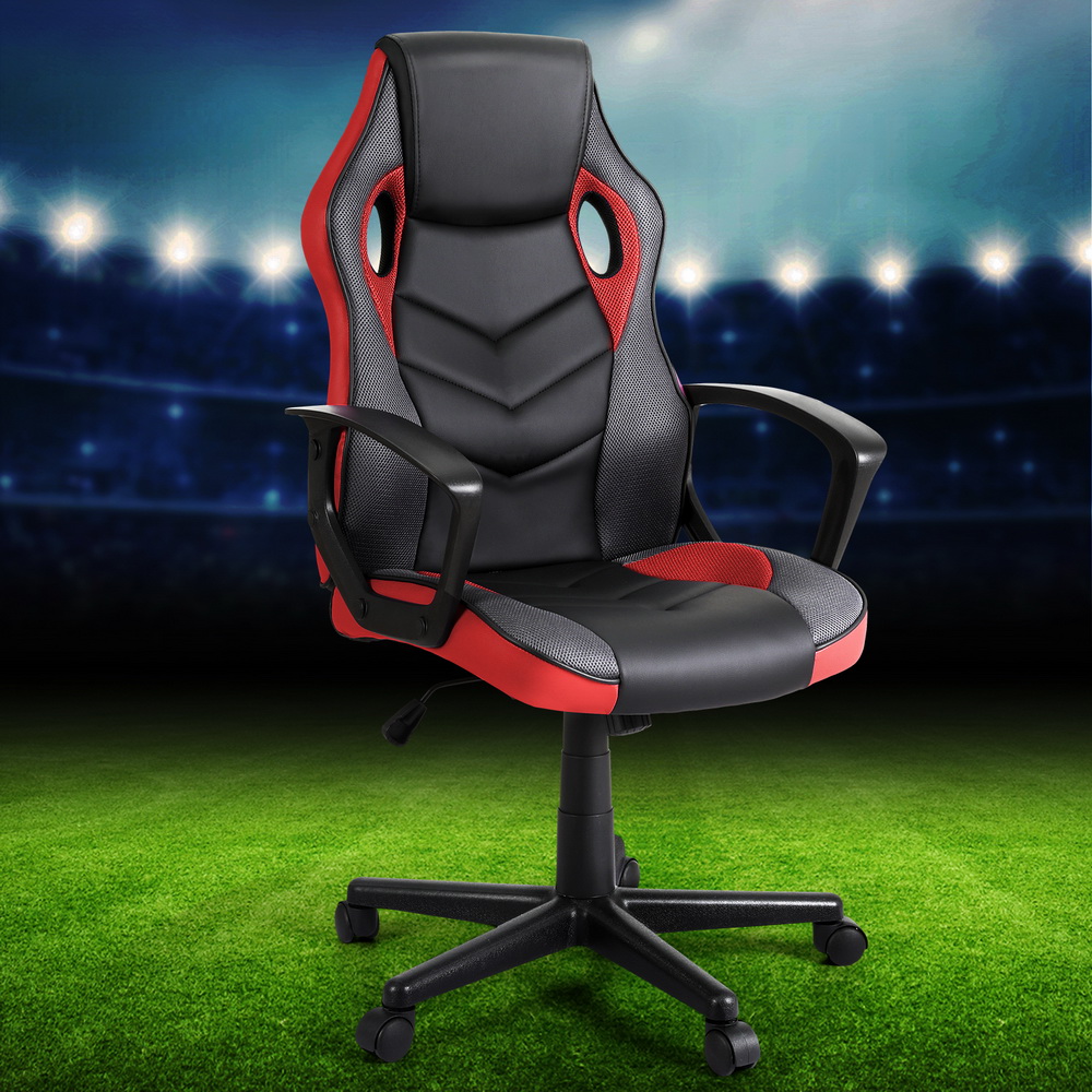 OCHAIR-H-GAME-RD-156220-06 Artiss Gaming Office Chair Computer Chairs Red - Image 1