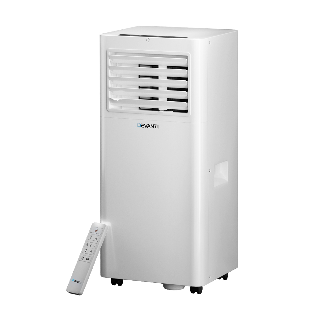 PAC-A-14K-NEW-WH-89905-00 Devanti Portable Air Conditioner 7000BTU Cooling Mobile Fan Cooler Dehumidifier - Image 1