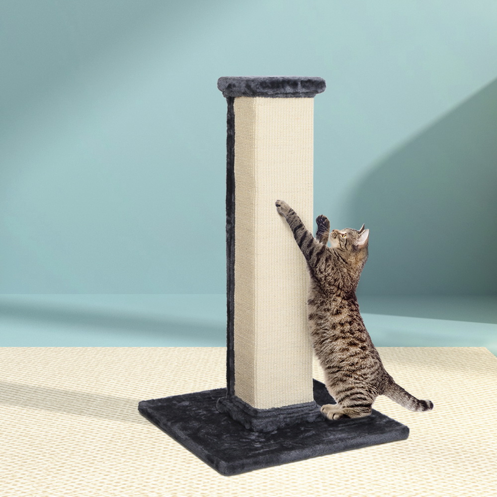 PET-CAT-PO-L-GR-32249-06 i.Pet Cat Tree 92cm Scratching Post Tower Scratcher Wood Condo Bed House Trees - Image 1