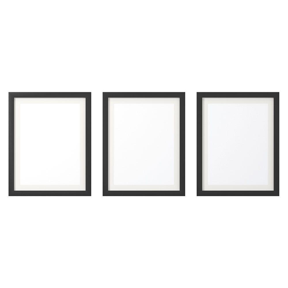 PFS-H38-3P-BK-202270-00 Artiss Photo Frame 3PCS Set Black - Image 1