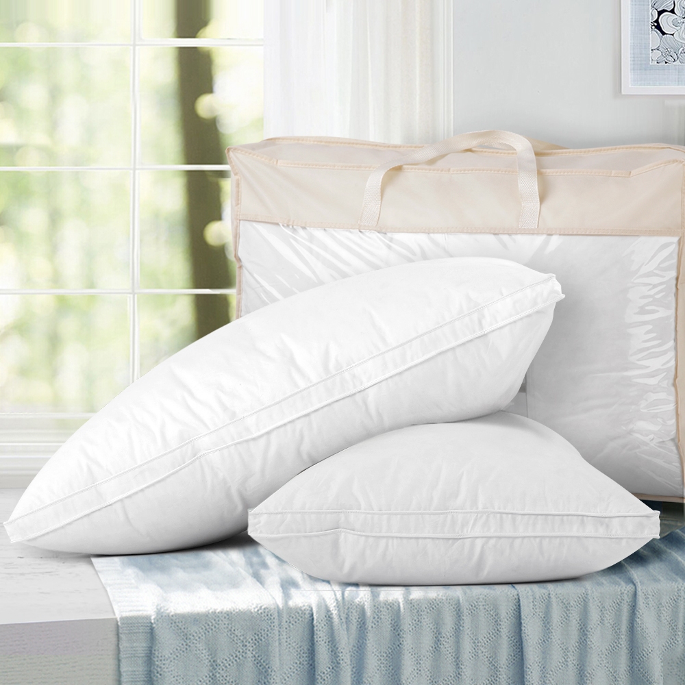 PILLOW-DFD-WALLX2-202502281434-00 Giselle Bedding Duck Feather Down Pillow Luxury Twin Pack - Image 1