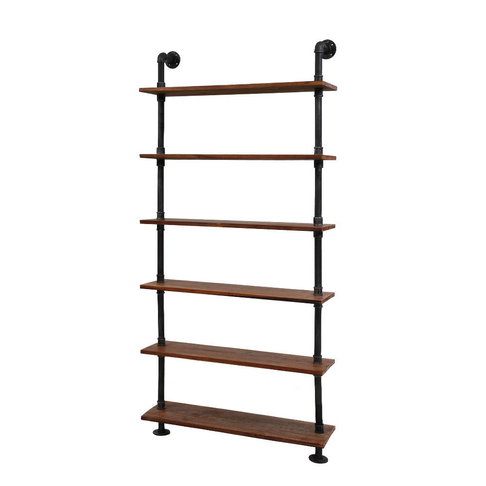 PIPE-DIY-SHELF-90-00 Artiss Floating DIY Pipe Shelf 6 Tiers - IRA - Image 1